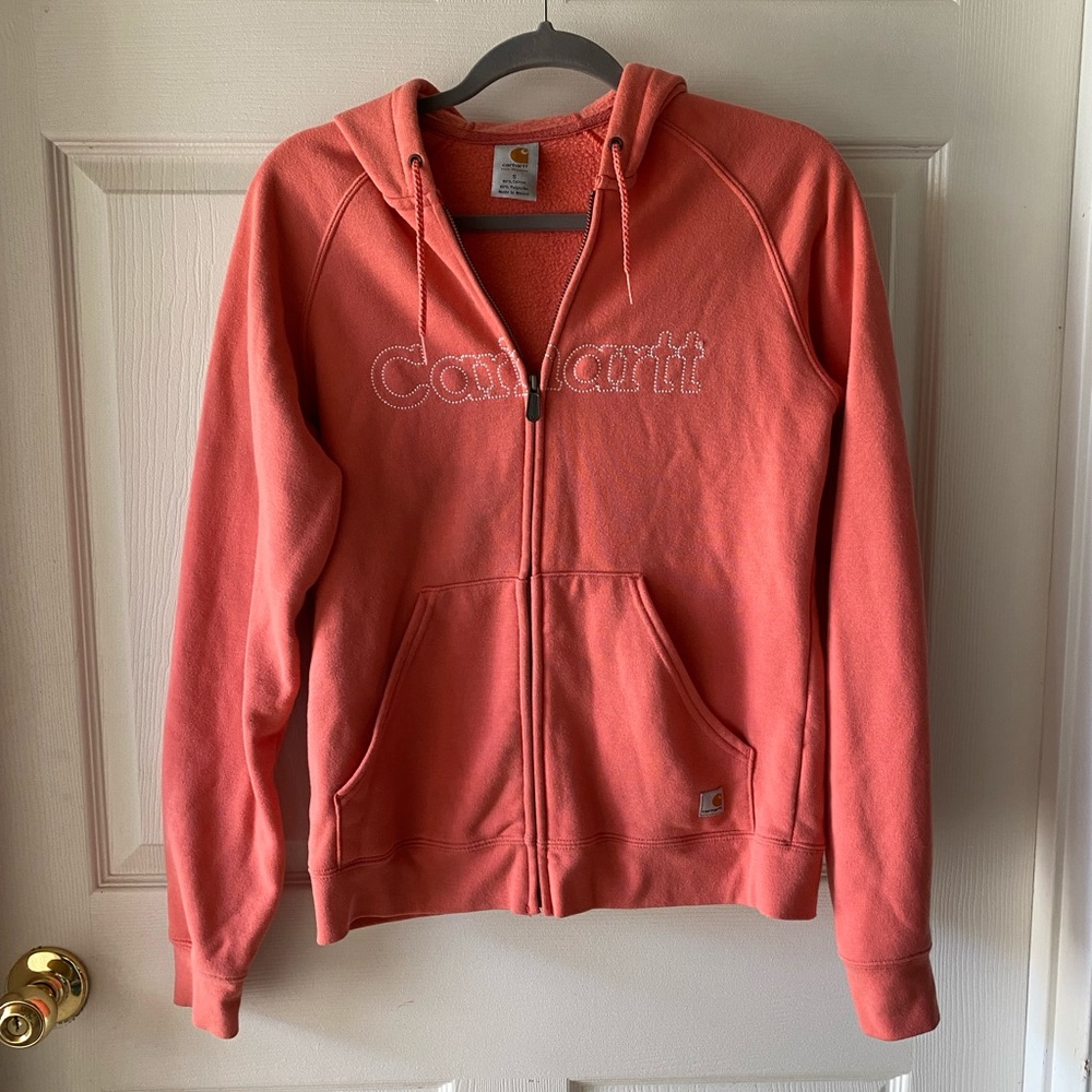 CARHARTT Salmon Zip Up Hoodie